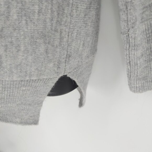 MAGASCHONI Sz M MockNeck Sweater Knit Gray Pullover Vented Oversized Fall Winter - Picture 7 of 12